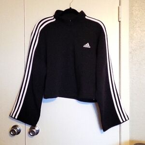 ADIDAS CROP SWEAT ZIP TOP XL
